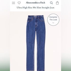 Ultra High Rise 90s Slim Straight Jean size 27/4L